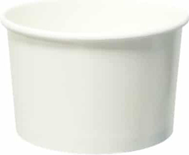Set 100 Paper Ice Cream Cups with Capacity 237ml White