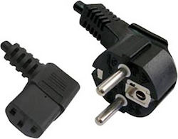 Schuko - IEC C13 Cablu 2m Negru (02.005.0058)