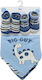Dimcol Bandana Fabric with Button Sky Blue 5pcs