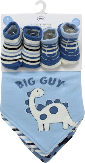 Dimcol Bandana Fabric with Button Sky Blue 5pcs