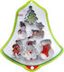 Keksausstecher Metallisch Set 6 Stücke Xmas Glocke 28x24cm Xmasfest 1133843