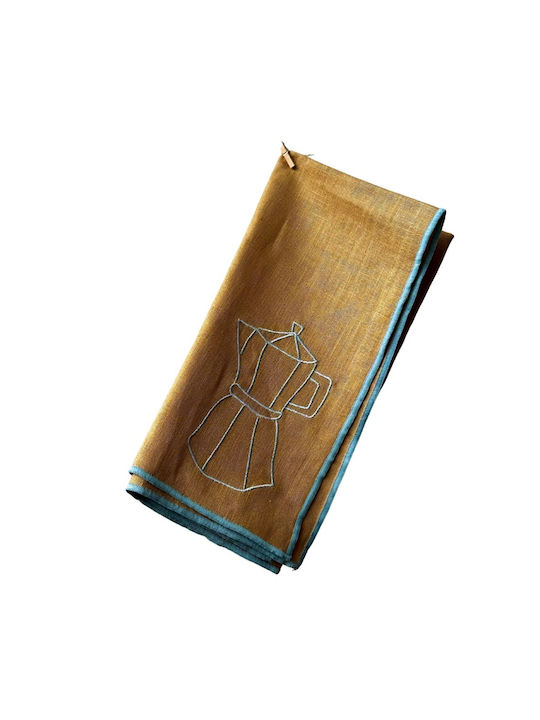 Maegen Handtuch aus 100% Baumwolle in Braun Farbe 44x44cm 2Stück