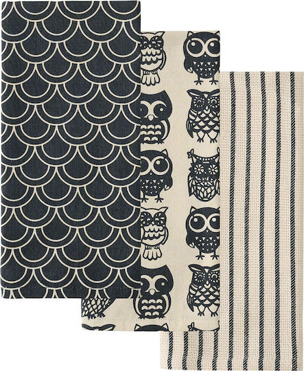 Kentia Prosop din 100% Bumbac în Culoarea Negru 40x60cm 3buc Kentia Prosop din 100% Bumbac în Culoarea Negru 40x60cm 3buc