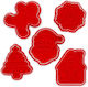 Legami Коледни Формички За Рязане На Бисквити Legami Cookie Cutters Stamps Комплект 5 Различни Дизайна Ccc0001