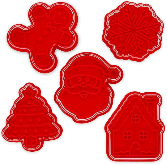 Legami Коледни Формички За Рязане На Бисквити Legami Cookie Cutters Stamps Комплект 5 Различни Дизайна Ccc0001