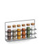 Zeller Glass Tabletop Spice Rack with Stand White 7pcs