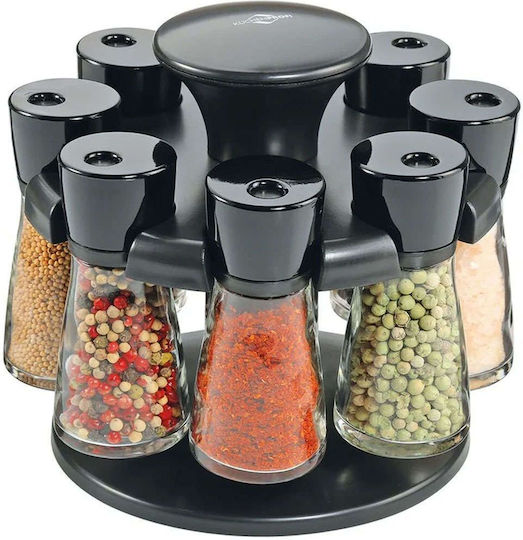Kuchenprofi Plastic Tabletop Rotating Spice Rack White 9pcs