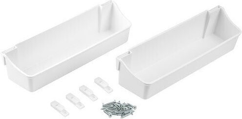 Emuca Plastic / Plastic Tabletop Spice Jar White 2pcs