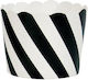 Kardasis Papierbasis Cupcakes Gestreift Schwarz-Weiß 50 Stück