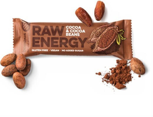 Energy Bar Raw Cacao & Cacao Seeds 50g 5 Pieces Bombus