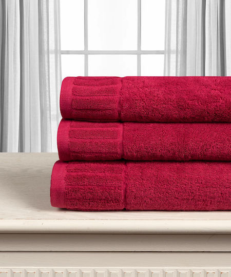 Silk Fashion Πετσέτα Χεριών Μελωδια 40x60εκ. Crimson Βάρους 600gr/m²