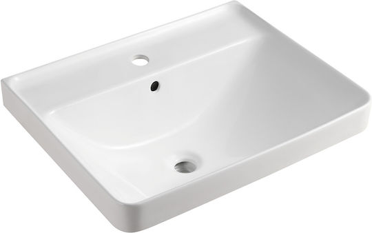 Vinci Slim Επικαθήμενος Νιπτήρας Πορσελάνης 70x47.8x20.5cm Λευκό Γυαλιστερό Vinci Slim Επικαθήμενος Νιπτήρας Πορσελάνης 70x47.8x20.5cm Λευκό Γυαλιστερό