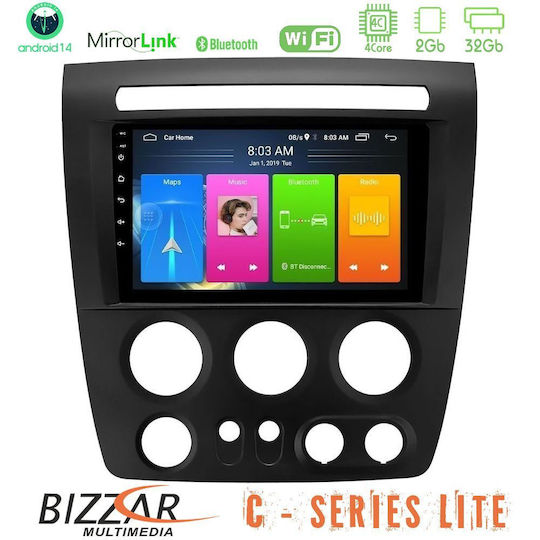 Bizzar Ηχοσύστημα Αυτοκινήτου Hummer H3 2005-2009 (Bluetooth/USB/AUX/WiFi/GPS/Apple-Carplay/Android-Auto) με Οθόνη Αφής 9"