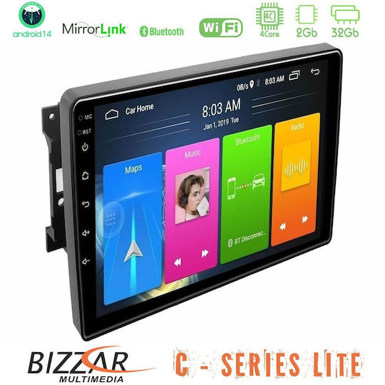 Bizzar Ηχοσύστημα Αυτοκινήτου για Jeep Commander / Compass / Grand Cherokee / Patriot Dodge Caliber Chrysler 300C / PT Cruiser 2005-2010 (Bluetooth/USB/AUX/WiFi/GPS/Apple-Carplay/Android-Auto) με Οθόνη Αφής 10"