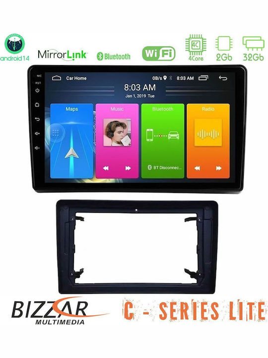 Bizzar Автомобилна Аудио Система (Блутут/USB/AUX/WiFi/GPS/Apple-Carplay/Android-Auto) с Тъчскрийн 10"