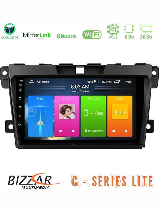 Bizzar Car Audio System for Mazda CX-7 2007-2011 (Bluetooth/USB/AUX/WiFi/GPS/Apple-Carplay/Android-Auto) with Touch Screen 9"