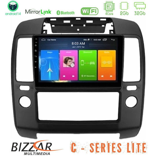 Bizzar Ηχοσύστημα Αυτοκινήτου για Nissan Navara / Pathfinder 2006-2011 με A/C (Bluetooth/USB/AUX/WiFi/GPS/Apple-Carplay/Android-Auto) με Οθόνη Αφής 9"