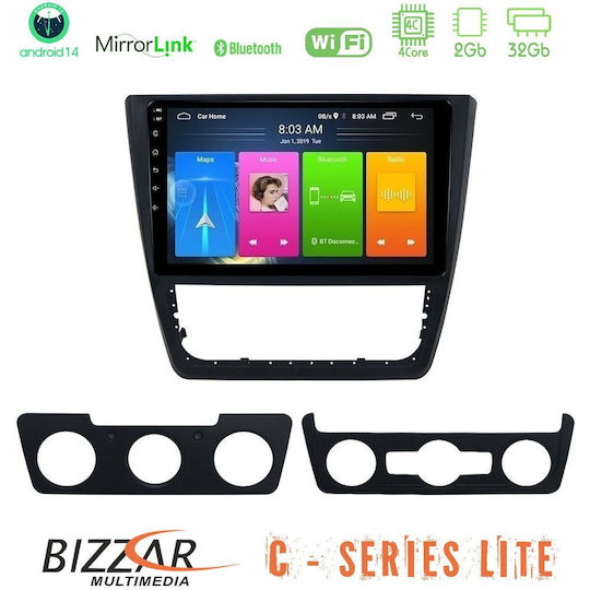Bizzar Car Audio System for Skoda Yeti 2009 (Bluetooth/USB/AUX/WiFi/GPS/Apple-Carplay/Android-Auto) with Touch Screen 10"