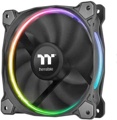 Thermaltake Ventilator Riing 12 TT Premium Edition Pentru Carcasă 120mm (1400rpm / 48.79cfm) cu Iluminare RGB și Conexiune 4-Pin PWM 3 Bucăți