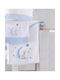 Rythmos Fuzzy Baby Sheets Set Crib Cotton Light Blue 100x160cm 4pcs