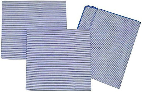 Beboulino Set Rige Lines Blue 95x150 cm Baby Sheets