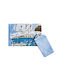 Beboulino Dream Baby Sheets Set Crib Cotton Fitted Blue 95x150cm 3pcs