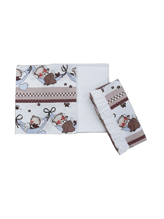 Beboulino Set Cu Cauciuc Lenjerie De Patut Bebe Bear In Hammock Maro 95x150cm Beboulino Set Cu Cauciuc Lenjerie De Patut Bebe Bear In Hammock Maro 95x150cm