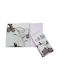 Beboulino You & Me Baby Sheets Set Crib Cotton Pink 95x150cm 2pcs