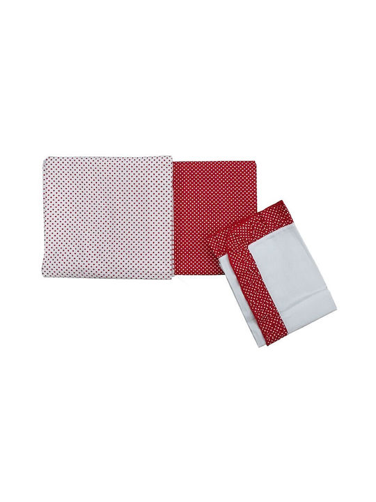 Beboulino Baby Bettlaken Poua Rote 95x150cm