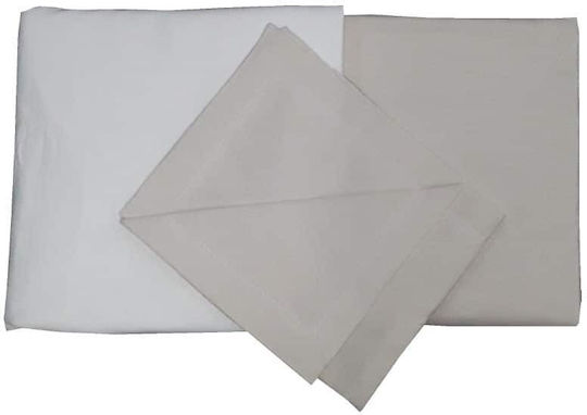 Beboulino Set Lenjerie De Patut Bebe Alb 100x180cm