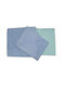Beboulino Baby Sheets Set Crib Flannel Blue 100x180cm 3pcs