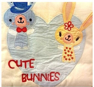 Nima Σετ Βρεφικά Σεντόνια Κούνιας Βαμβακερά Cute Bunnies Μπεζ 120x170εκ.