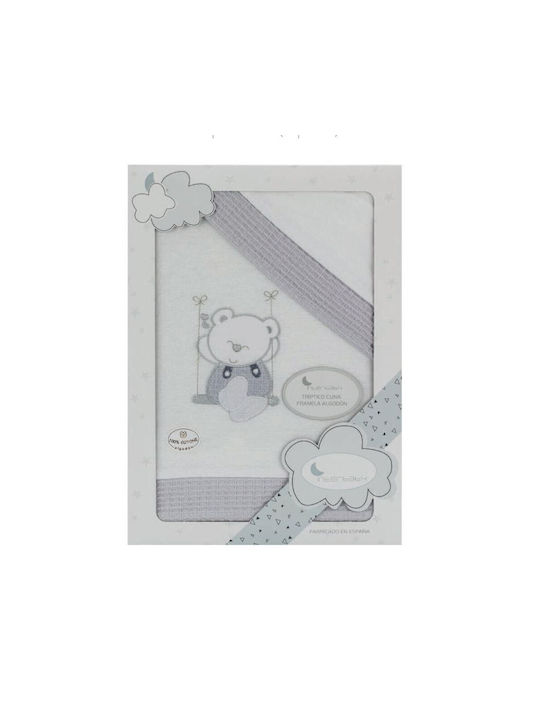 Interbaby Swing Baby Sheets Set Crib Flannel Gray 60x120cm 3pcs