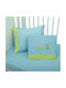 Mother Baby Jungle Baby Sheets Set Crib Cotton Fitted Light Blue 70x140cm 3pcs