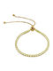 Loisir Women's Bracelet Riviera made of Steel Gold Plated with Zircon