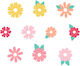 PartyDeco Getränksetiketten Blumen
