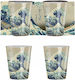 Enesco Hokusai Enesco Great Wave Kanagawa Shot Glass Set