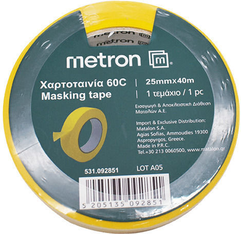 Metron Χαρτοταινία 531.092851 25mm x 40m 16τμχ
