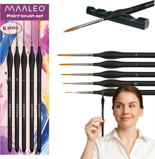 Maaleo Четки За Рисуване 5 Бр. С Поставка Maaleo