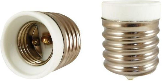 Elvhx Steckdosenadapter von E40 zu E27 in Weiß Farbe Set 1Stück ELE40E271