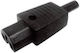 Female Plug Adapter Plug Black XJ-I008B