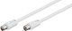 Goobay Antenna Cable Coax male - Coax female White 5m (11512) 1pcs