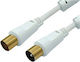 Lancom Cablu Antenă Coaxial de sex masculin - Coaxial de sex feminin Alb 1.5m (02.006.0129)