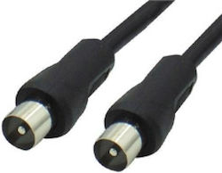 Comp Καλώδιο Κεραίας Coax male - Coax male Μαύρο 5m