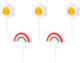 PartyDeco Birthday Candle "5" Multicolored SCS-14