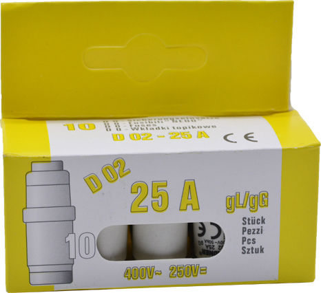 Eurolamp Melting Safety Fuse Neozed Lindner 25A 10τμχ