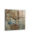 Tulup Silent Ceas de Perete Sticlă Maro 30x30cm