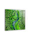 Tulup Silent Wall Clock Glass Green 30x30cm