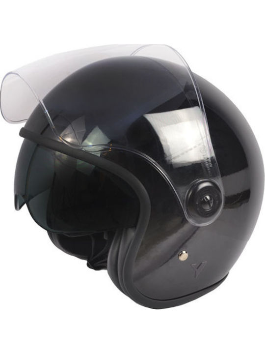 ByCity The City Black Gloss Motorcycle Helmet J...