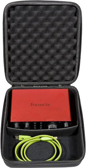 Walkasse W-mcb-hc5 Evanik Interface Hardcase Black Focusrite Scarlett 2i2 4i4 16i16 Ni Complete Claret 2pre 4pre Rednet Universal Audio Volt176 276 476-volt 1 Volt 2 Behringer Um2 Umc 202 Umc22 Umc204 202 + Similar Size Interfaces
